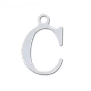 Breloque lettre C - 15 mm en Argent 925 x1