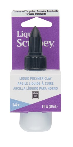 Pâte liquide Sculpey - Argile liquide à cuire - Turquoise translucide x30ml
