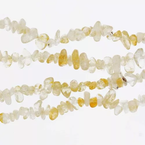 Perles chips 8 - 11 mm en pierre gemme  - Citrine x78cm