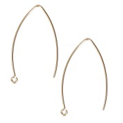 Crochets d'oreilles 32 mm en Gold filled (or laminé)  x40