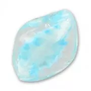 Perle torsadée 30x20 mm Crystal/Milky Aquamarine x1