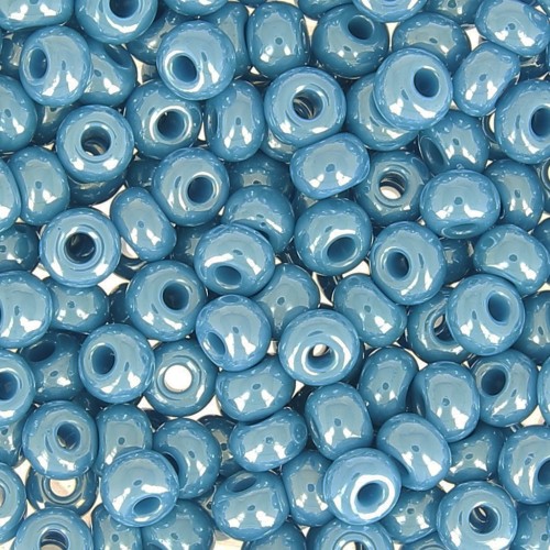 Perles rocailles Preciosa 6/0 4 mm - Aqua Nacré x20g
