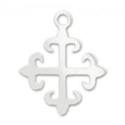 Breloque croix fleur de lys 12 mm en Argent 925 x1|raw }}