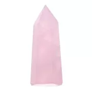 Pointe de Quartz rose facettée - pierre gemme - taille aléatoire x1