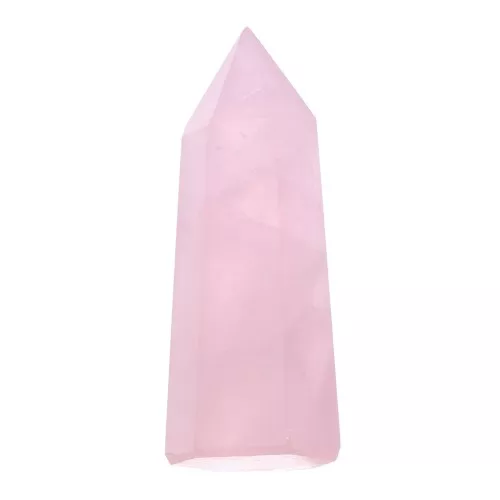 Pointe de Quartz rose facettée - pierre gemme - taille aléatoire x1