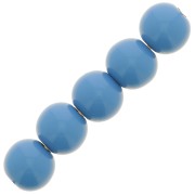 Perles en résine opaque 6 mm - Bleu lapis x10|raw }}