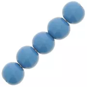 Perles en résine opaque 6 mm - Bleu lapis x10