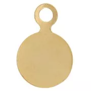 Pastilles à coller  6 mm doré à l'or fin x10