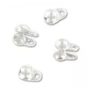 Embouts pour chaîne maille boule 2 mm Placage argent fin x10
