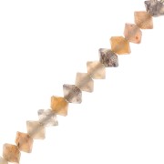 Perles rondelles bouliers facettées pierre gemme 3x2 mm - Pierre de lune Peach x20