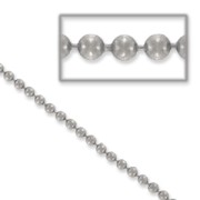 Chaîne maille boule 2 mm argenté vieilli x1m