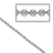 Chaîne maille boule 2 mm argenté vieilli x1m