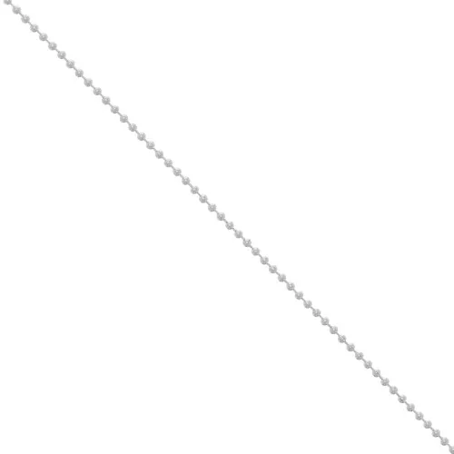 Chaîne maille boule 2 mm Placage argent finx1m