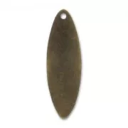 Breloques ovales lisses 20 mm bronze x5