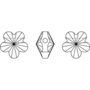 Fleur PureCrystal 5744 6 mm Light Rose x1