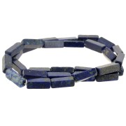 Perles tubes rectangles en pierre gemme  13x4 mm - Lapis lazuli x39cm|raw }}