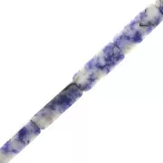 Perles tubes rectangles en pierre gemme  13x4 mm - Sodalite x40cm