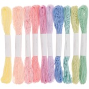 Assortiment de 10 Fils à broder 100% coton - Rico Design - Crème glacée x1|raw }}