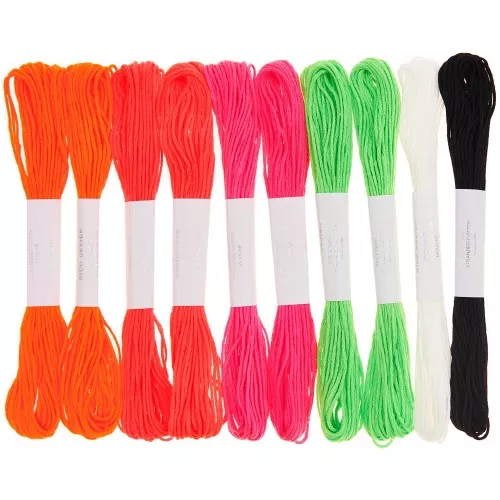 Assortiment de 10 Fils à broder 100% coton- Rico Design - Fluo x1