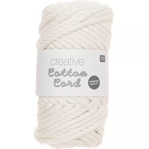 Bobine de corde en coton pour macramé 5mm - Creative Cotton Cord Crème x 25m