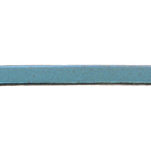 Lacet cuir 5x2 mm Turquoise x30cm
