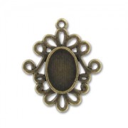 Médaillon pour cabochon 14x10 mm bronze x1|raw }}
