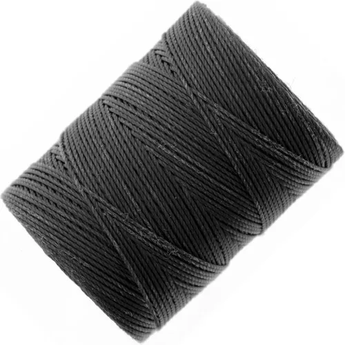 Fil C-LON Fine Weight Bead Cord 0.4 mm - Charcoal x124m