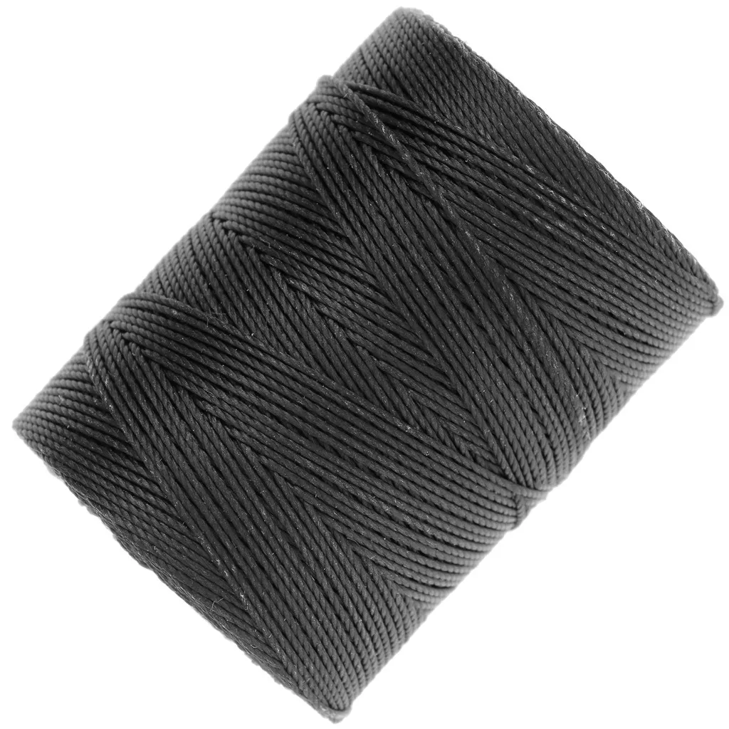 Fil CLON Fine Weight Bead Cord 0.4 mm Black x124m Perles & Co