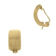 Clips d'oreilles rectangle bombé strié - oreilles non percées 24x12 mm - Doré x2|raw }}
