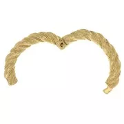 Fermoir ovale torsadé et travaillé à clipser 28x25 mm - Doré x1