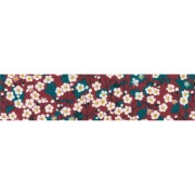 Biais en tissu Liberty - Mitsi - Bordeaux x1m|raw }}