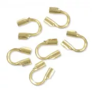 Protections pour fil cablé 0.8 mm en Gold Filled (or laminé) x10