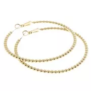 Créoles petites boules 59 mm - Doré x2