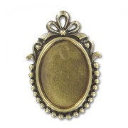 Médaillon noeud pour cabochon 18x13 mm bronze x1|raw }}