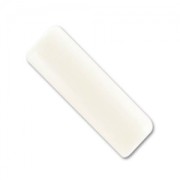 Perles cylindres décorés 25x9 mm Blanc x5