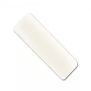 Perles cylindres décorés 25x9 mm Blanc x5