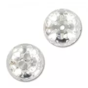 Boule filigranée cercles 14 mm argenté x1
