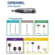 DREMEL® Lite 7760 - Outil multi-usage de précision sans fil - 15 accessoires x1