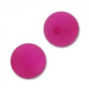 Perle ronde Polaris semi-percée 6 mm Fuchsia x1|raw }}