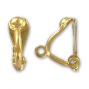 Clips d'oreilles décor boule 4 mm Doré à l'or fin x 2|raw }}