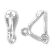 Clips d'oreilles décor boule  4 mm argenté x2