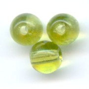 Perles en verre tchèque rondes  4 mm Olivine x50