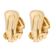 Clips d'oreilles plateau 10 mm - oreilles non percées - Doré à l'or fin x2