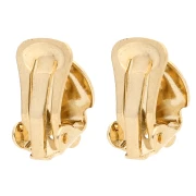 Clips d'oreilles plateau 10 mm - oreilles non percées - Doré à l'or fin x2