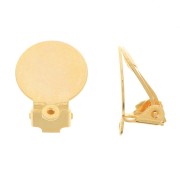 Clips d'oreilles plateau 12 mm - oreilles non percées - Doré à l'or fin x2|raw }}
