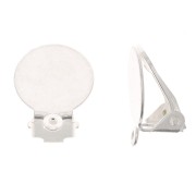 Clips d'oreilles plateau 12 mm - oreilles non percées - Argenté x2|raw }}