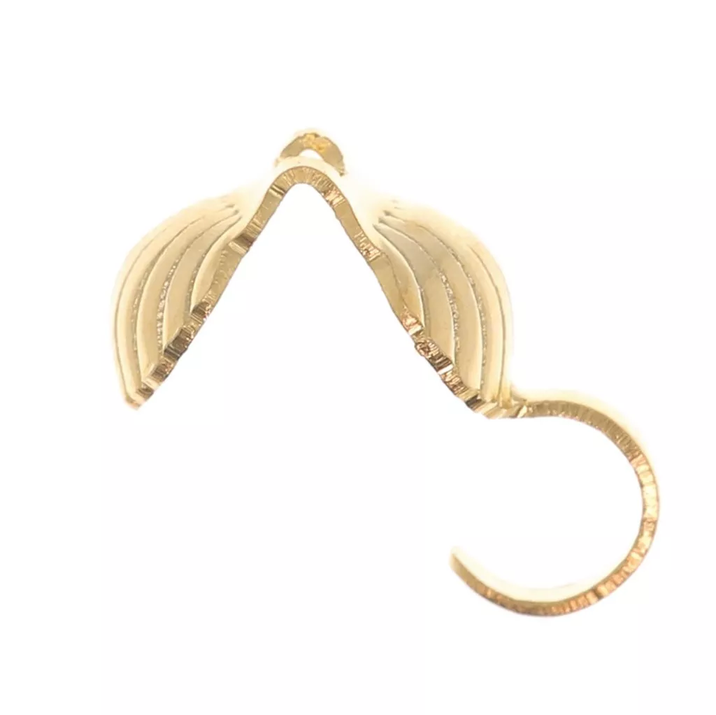 Cache noeuds coquillage mm Doré à l'or fin x6 Perles Co