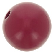 Perle en résine opaque 10 mm Bordeaux  x1