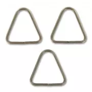 Anneaux ouverts triangulaires 15x15x1 mm bronze x50