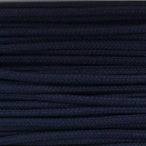 Cordon lacet en polyester 2 mm - Bleu marine x1m